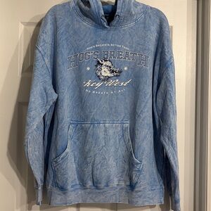 Hog’s Breath Saloon Key West acid washed blue hoodie size XL